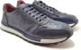Maglieriapelle Ferro Shoes Heren Sneakers LOGAN Donkerblauw Echt leder - Thumbnail 2