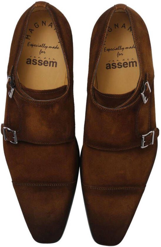 Magnanni Instappers Heren Gespschoenen Herenschoenen Suède 16016 Cognac combi