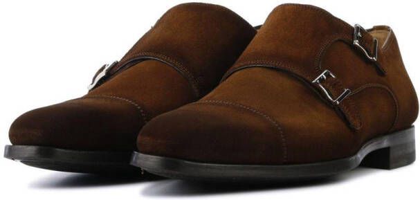 Magnanni Instappers Heren Gespschoenen Herenschoenen Suède 16016 Cognac combi