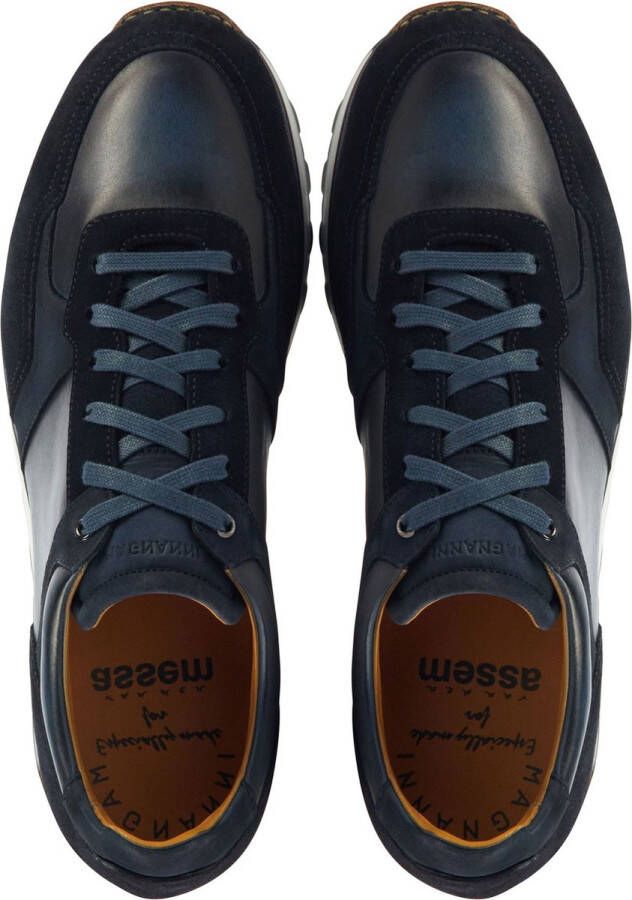 Magnanni Sneakers Heren Lage sneakers Herenschoenen Leer 23933 Blauw