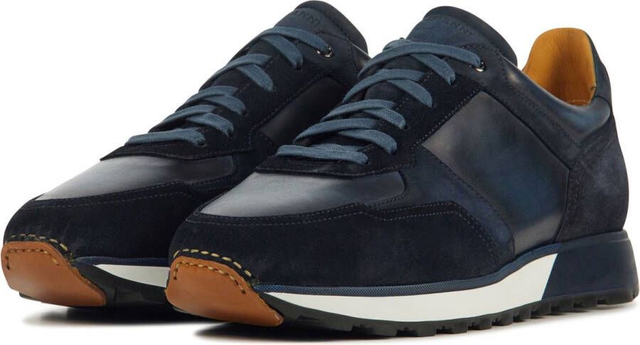 Magnanni Sneakers Heren Lage sneakers Herenschoenen Leer 23933 Blauw