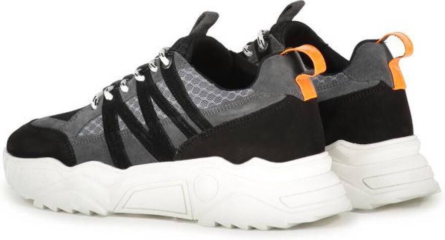 Malelions Iníco Runner Sneakers Heren Grijs Oranje