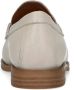 Manfield Dames Beige leren loafers met goudkleurig detail - Thumbnail 7