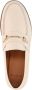 Manfield Dames Beige leren loafers met goudkleurig detail - Thumbnail 5