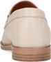 Manfield Dames Beige leren loafers met goudkleurig detail - Thumbnail 6