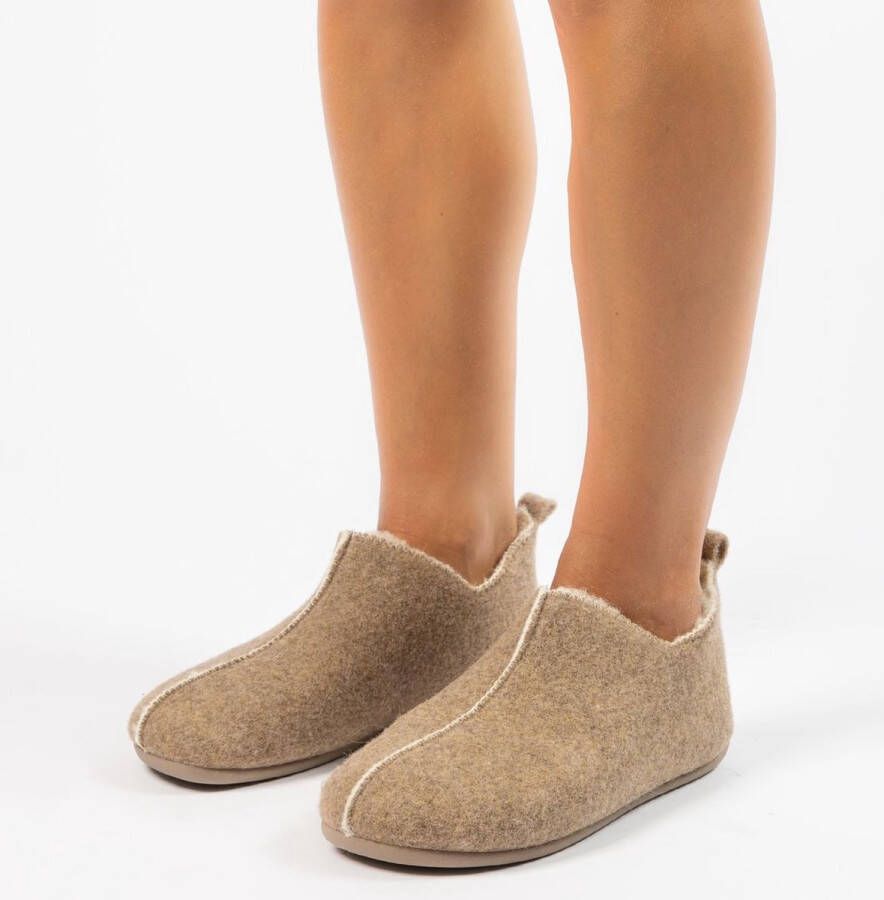 Manfield Dames Beige pantoffels