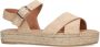 Manfield Dames Beige sandalen met suède banden - Thumbnail 4