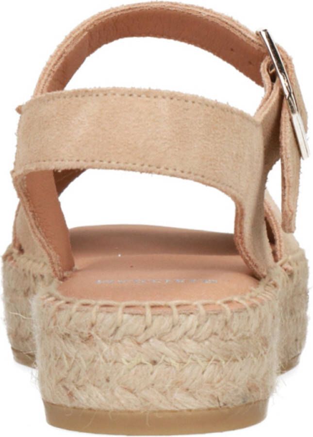 Manfield Dames Beige sandalen met suède banden - Foto 7