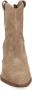 Manfield Dames Beige suède cowboylaarsjes - Thumbnail 4