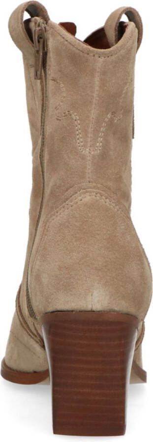 Manfield Dames Beige suède cowboylaarsjes - Foto 5