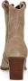 Manfield Dames Beige suède cowboylaarsjes - Thumbnail 5