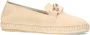 Manfield Dames Beige suède espadrilles met chain - Thumbnail 4