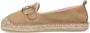 Manfield Dames Beige suède espadrilles met goudkleurig detail - Thumbnail 7