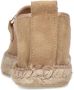 Manfield Dames Beige suède espadrilles met goudkleurig detail - Thumbnail 8