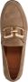Manfield Dames Beige suède loafers met vierkanten chain - Thumbnail 7
