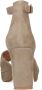 Manfield Dames Beige suède sandalen met hak - Thumbnail 2