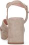 Manfield Dames Beige suède sandalen met hak - Thumbnail 2