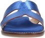 Manfield Dames Blauwe metallic slippers - Thumbnail 4