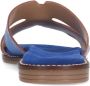 Manfield Dames Blauwe metallic slippers - Thumbnail 6