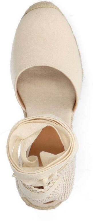 Manfield Dames Canvas witte sleehakken - Foto 6
