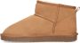 Manfield Dames Cognac suède boots met bont - Thumbnail 5