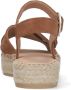 Manfield Dames Cognac suède sandalen - Thumbnail 7