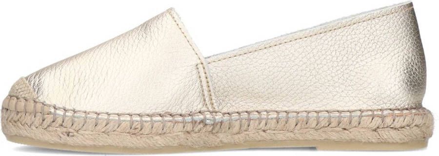 Manfield Dames Goudkleurige leren espadrilles - Foto 5