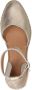 Manfield Dames Goudkleurige leren sleehakken - Thumbnail 6