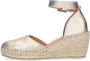 Manfield Dames Goudkleurige leren sleehakken - Thumbnail 7