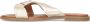 Manfield Dames Goudkleurige leren sandalen - Thumbnail 5