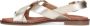 Manfield Dames Goudkleurige leren sandalen - Thumbnail 5