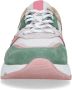 Manfield Dames Groene suède sneakers met pasteltinten - Thumbnail 4