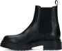 Manfield Dames Korte zwarte leren chelsea boots - Thumbnail 6