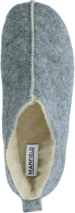 Manfield Dames Licht grijze pantoffels