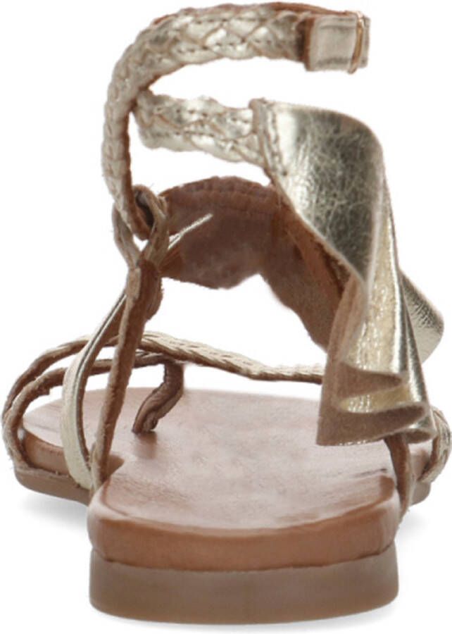 Manfield Dames Metallic leren sandalen