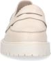 Manfield Dames Off white leren loafers met grove zool - Thumbnail 4