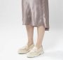 Manfield Dames Off white leren loafers met grove zool - Thumbnail 5