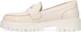 Manfield Dames Off white leren loafers met grove zool - Thumbnail 7