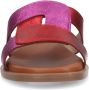 Manfield Dames Roze metallic leren slippers - Thumbnail 6