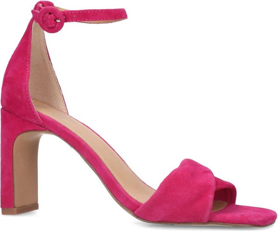 Manfield Dames Roze suède sandalen met hak - Foto 4