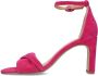 Manfield Dames Roze suède sandalen met hak - Thumbnail 6