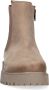 Manfield Dames Taupe leren chelsea boots - Thumbnail 6