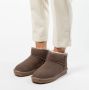 Manfield Dames Taupe suède boots met bont - Thumbnail 6