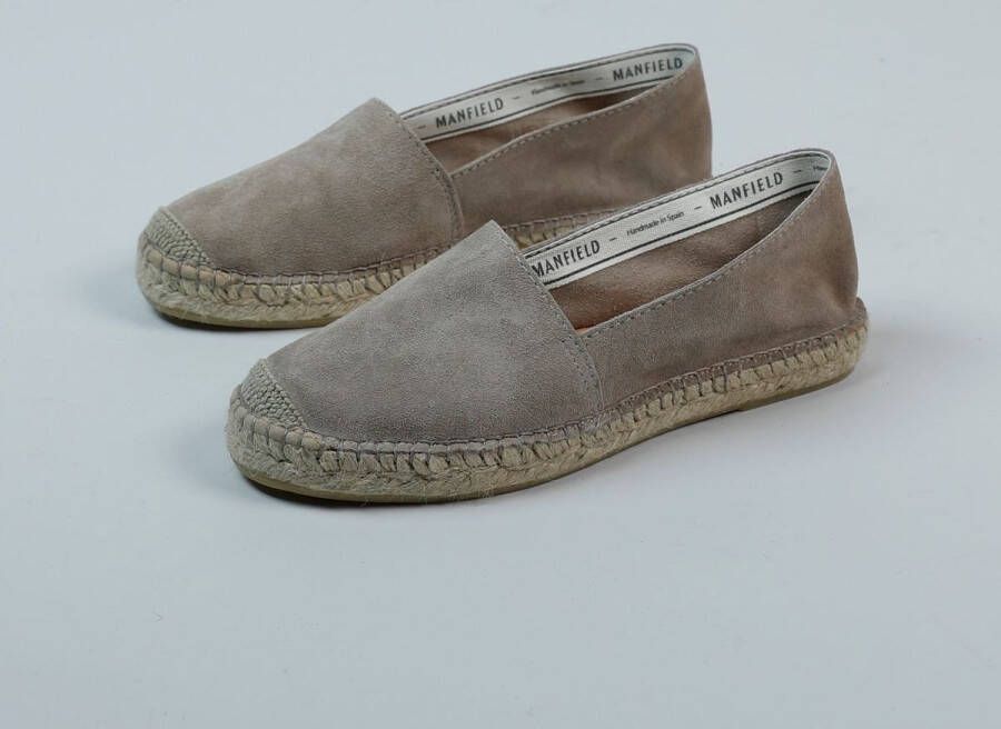 Manfield Dames Taupe suède espadrilles
