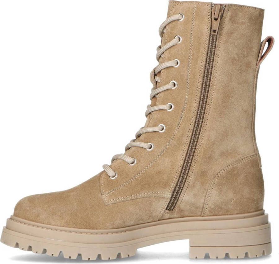 Manfield Dames Taupe suède veterboots