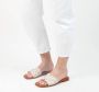 Manfield Dames Witte gevlochten leren slippers - Thumbnail 8