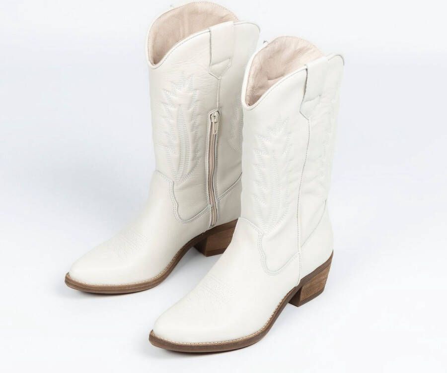 Manfield witte laarzen hotsell