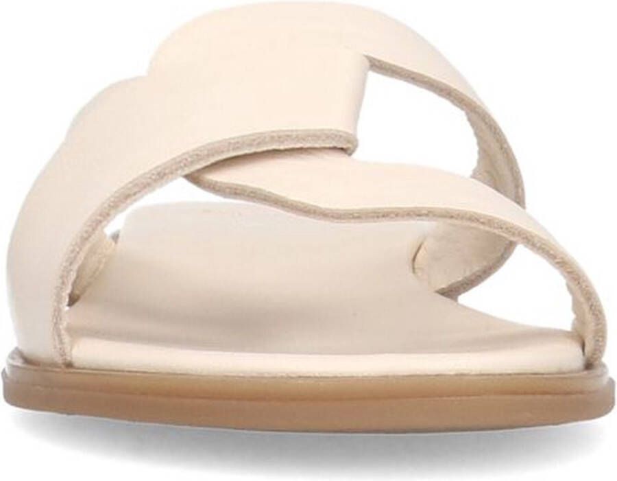 Manfield Dames Witte leren slippers - Foto 6