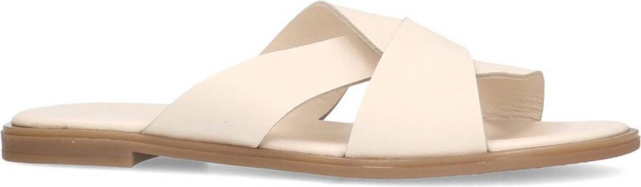 Manfield Dames Witte leren slippers - Foto 8