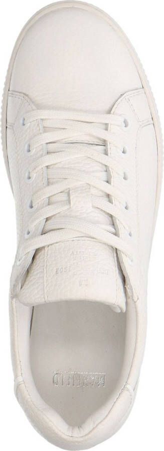 Manfield Dames Witte leren sneakers